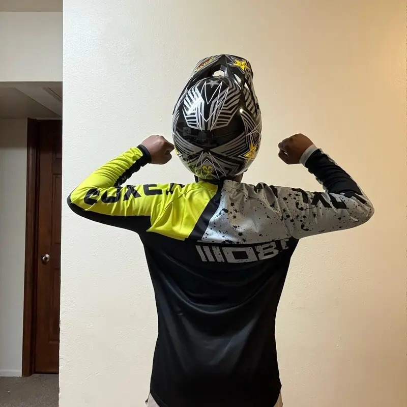 Men's 2026 Long Sleeve Jersey, Fast-Dry Breathable Off-Road DH Downhill, ATV Motorcycle Cycling Sports Wear Racing Athletic Top, Sports Jersey