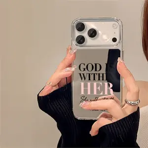 Good Luck Streak iPhone 17 Case Mirror Pattern Phone Cases for iPhone11-16 Pro Max – Stylish Shockproof Cover, Aesthetic Gift Made in USA