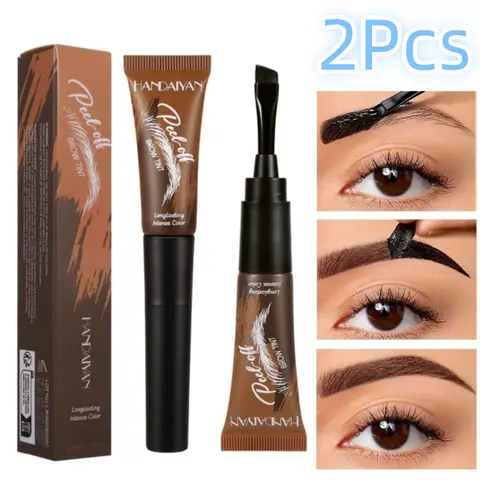 Handaiyan Women's 2-Piece Eyebrow Tint Set - 5-Color Tinted Eyebrow Gel, Compact Design, Alcohol-Free, Waterproof, Long-Lasting, Smoothing, Easy-Remove, All Skin Types, Adult Cosmetic Products (Makeup Gift Option)