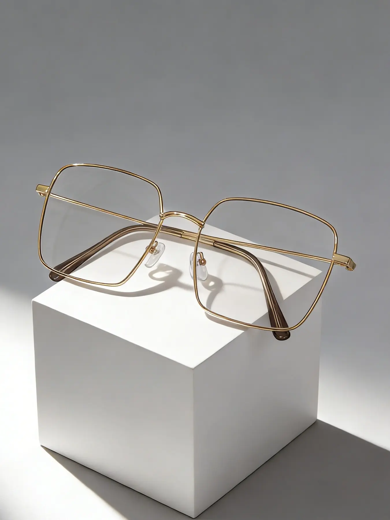 Simple Metal Frame Eyeglasses, Fashion Square Eyeglasses for Women & Men, Fashion Eyeglasses for Work, Daily Clothing Decor, Perfect for Student Daily Use, Stylish Square Frames