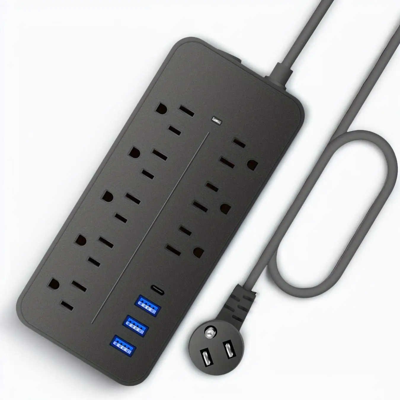 Fall 12 in 1 Power Strip, Multifunctional Spring Outlet Plug with Surge Protector & Automatic Shutoff, Desk Socket with 3 Usb Ports for Home, Office,