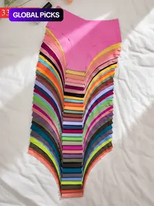 Women's Solid Color / All-Over Print Briefs, Soft Comfy Seamless Fit Panties for Daily Wear, Fashion Breathable Underwear for All Seasons, Panties Collection