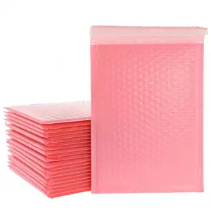 30/60 Pieces 4.72x7.09 inch Pink Filled Polyethylene Bubble Mail Small Business Package Filled Envelope Mail Envelope Transport Supplies Office Stationery Poly Mailers
