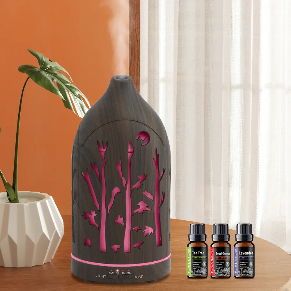 Ultrasonic Diffuser with 3 Essential Oils Auto Shut Off Quiet Operation Aromatherapy Humidifier for Anxiety Relief & Mood Soothing
