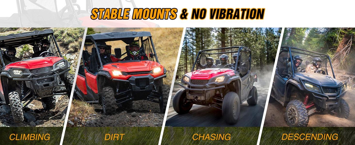 Nilight Light Bar UTV Front Side A Pillar Hood Mounting Brackets for 50-54 inch Lights Pods Compatible with Pioneer 700 1000 2014 2015 2016 2017 2018 2019 2020 2021 2022 2023 2024