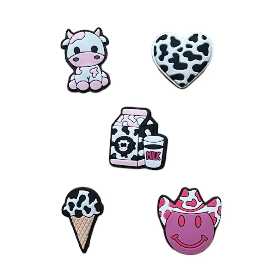 Cow Print Croc Charms Bundle