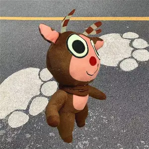 1PC Fun Soft Stuffed Double-Horned Brown Bear Doll - Polyester Fiber Filling, Stuffed Animal Perfect for Birthday, Holiday Gifts