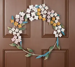 Home Reflections 23" Oval Metal Hydrangea Wreath