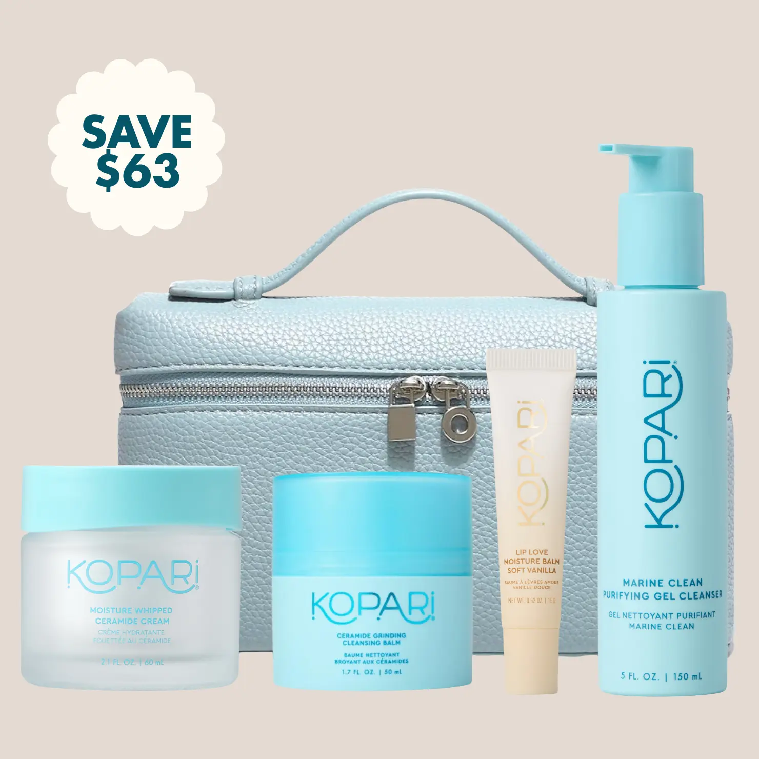 Kopari All-in-One Skincare Set – Ceramide Skin Barrier Repair Bundle