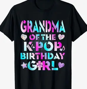 Grandma of The Birthday Girl Kpop Family Matching Party T-Shirt 97Q