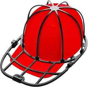 1-Pack Cap Cleaning Frame Cage,Hat Washer for Washing Machine , Fits Adult & Kids Baseball Caps, Cap Protector Rack, Dishwasher Safe