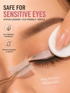 EELHOE Lazy Eyelash Stickers for Beginners - Soft Curl Long One-Piece Eye Makeup Stickers Hypoallergenic Adhesive Eco-Friendly Ink Daily Party Use Cosmetic Easy to Wear