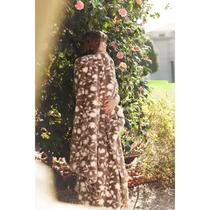 Lush Floral Chocolate Blanket