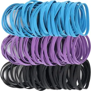 Rubber Bands Size 64 Rubber Band 3 Colors 120Pcs #64 purple blue black rubber band for Office Supply Home money File Folders Strong Elastic Rubber Bands