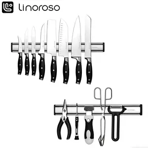 Linoroso Magnetic Knife Holder Heavy Duty Aluminum Magnetic Knife Strip- Wall Mount Knife Storage | Perfect Kitchen Gift