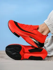 Men's Letter & Striped Print Lace Up Running Shoes, Casual Sporty Breathable Comfortable Sneakers, Non-slip Lightweight Running Shoes, Athletic Shoes for Daily Wear