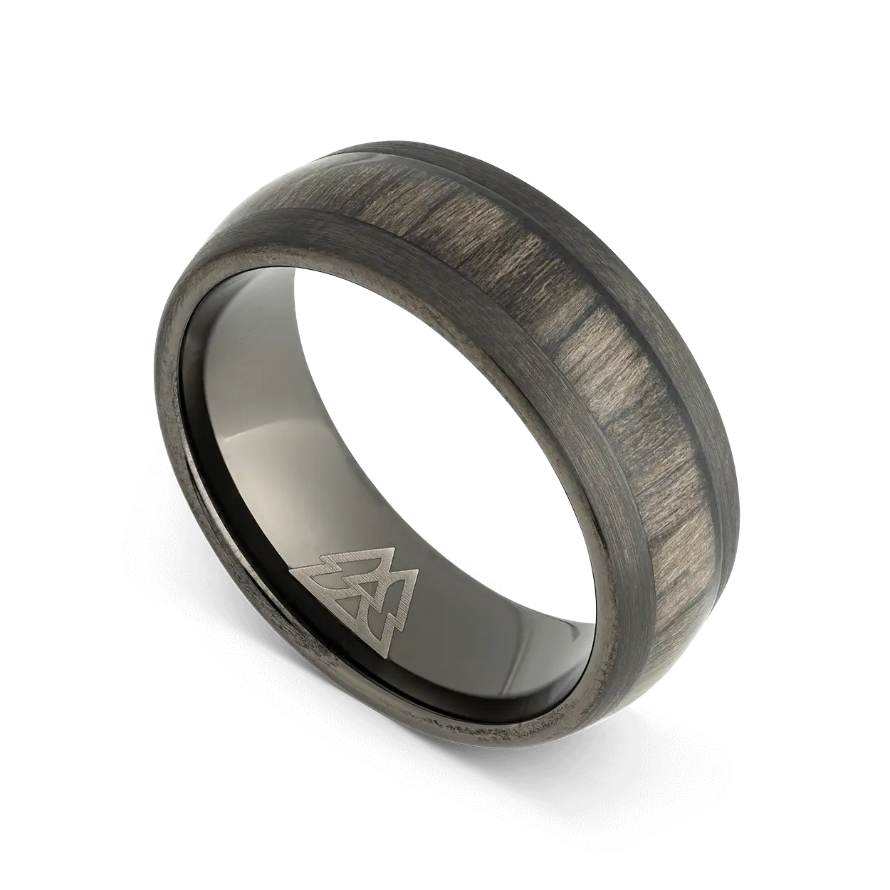 Military Gunmetal Single Barrel Ring