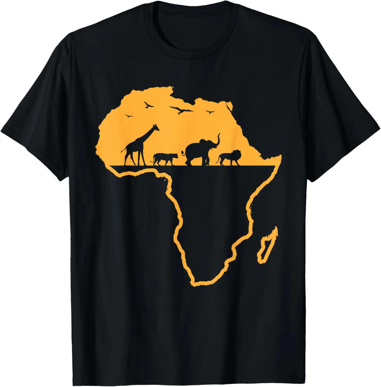 100% Cotton Africa Safari African Wild Animals - Environment National Park T-Shirt