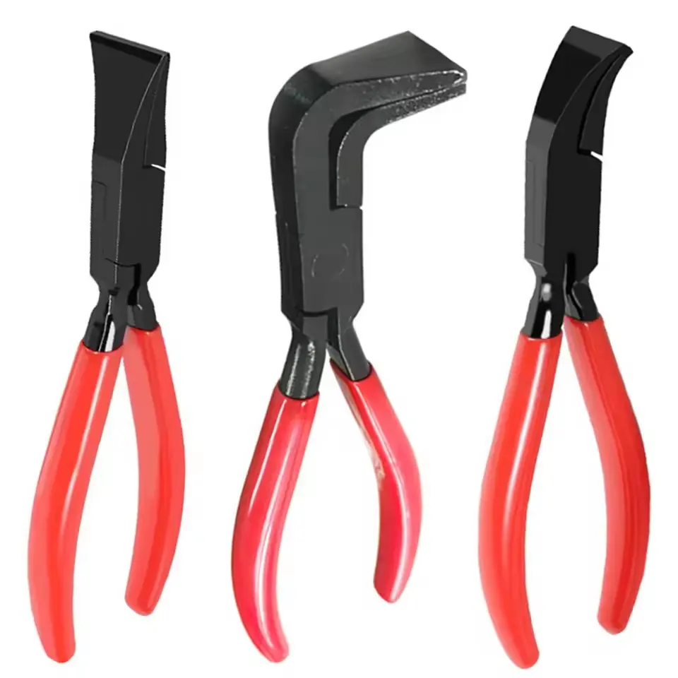 3 Pieces Hand Seamer Sheet Metal Tools, Metal Bending Heavy Duty Pliers Set with Straight, 45°, 90° Jaws, Suitable for Roofers, Plumbers, Bending, Flattening