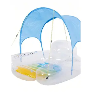 Pool Lounger Float Inflatable Pool Raft Floaties With Canopy Adult, Inflatable Pool Lounge Chairs For Adults,Inflatable Floaties For Party Beach Summer Water Fun inflatable pool raft