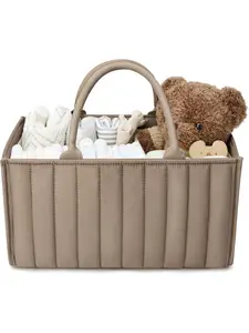 Baby Diaper Caddy Organizer, Stylish Diaper Bag Storage Basket for Newborn Essentials, Diaper Station, Gift for Baby Shower, All Seasons