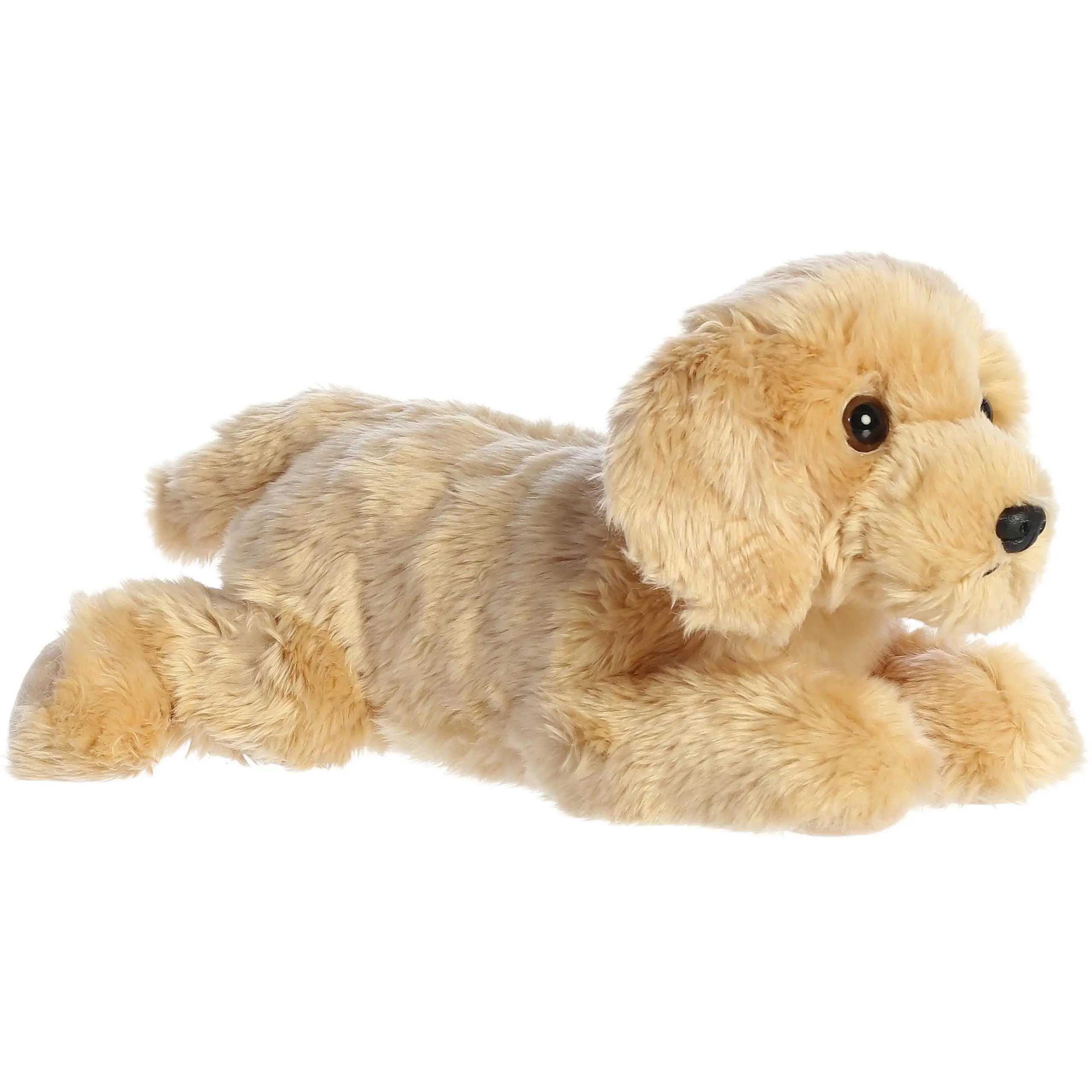 Aurora World Flopsie Goldie Golden Retriever Stuffed Animal Plush, Fine Plush Fabric, Bean Pellet Weighted, 12 Inches, Golden Brown
