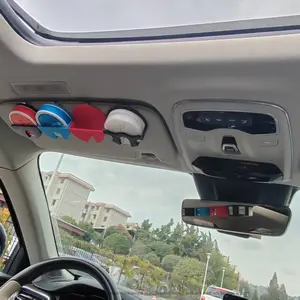 Popular Holiday Gift for Guys| 3D-Printed Universal Clip-On Black Organizer, Holder Visor, Durable Holder for Round Can & Nicotine Pouch, Quick Access & Lightweight Design| Fits Vehicles, Fishing Kits, Office Stationery & Daily Use Car Organizat