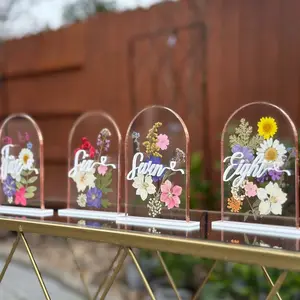 Flowers Table Number - Decorative Flower Table Numbers for Weddings