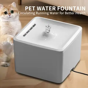 Silent Square Pet Water Fountain, Multi-Layer Filtration Water Dispenser for Cats and Dogs