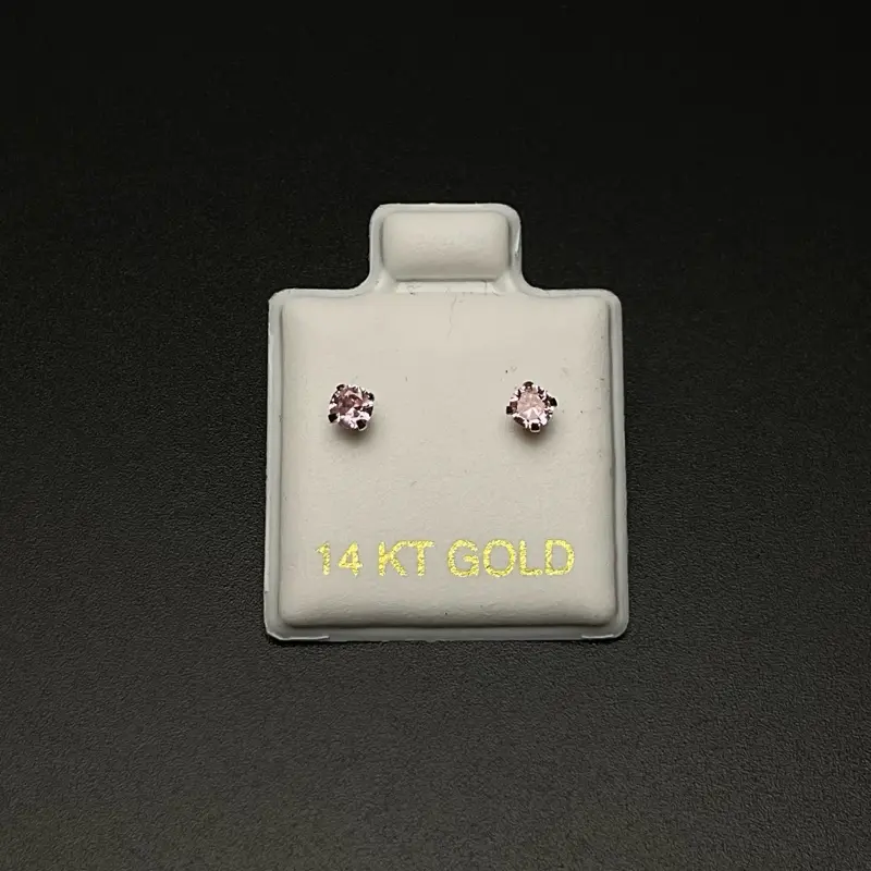 Women's 14 Karat Gold 3mm Circle Stud Earrings with Screw Backs, Elegant Studs Earrings for Women, Gift-Ready Jewelry Accessory, Earring For Women