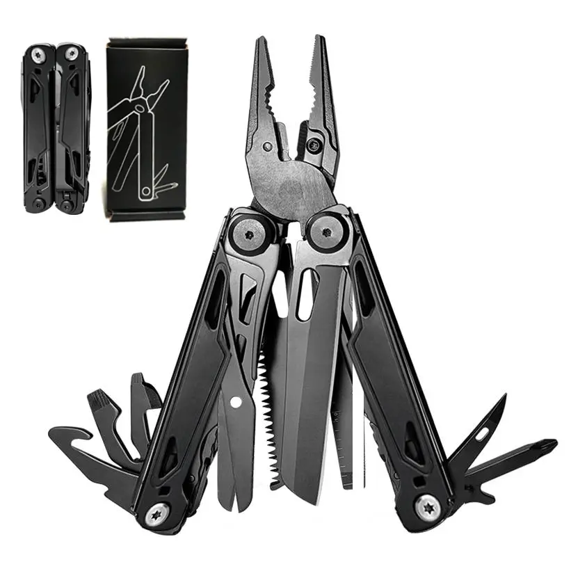 Novupow 16-in-1 Multitools with Pocket Knife, Stainless Steel Self-locking Pliers, Multi Tool Survival Gear, EDC Knife with Pouch for Outdoor