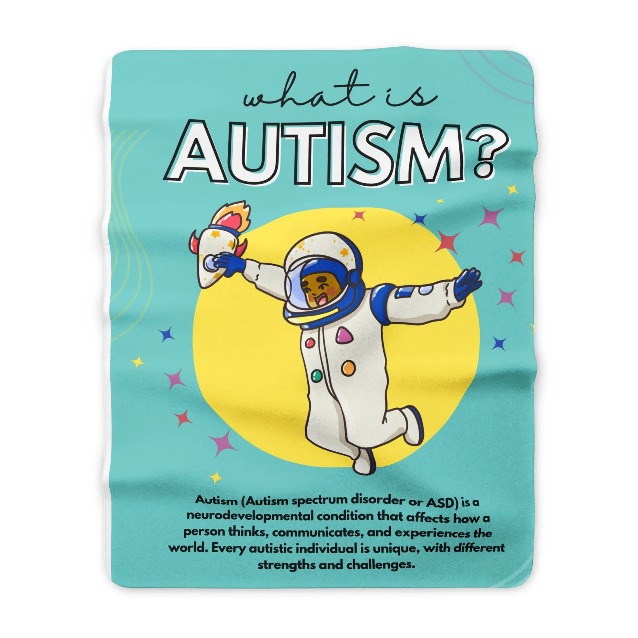 What Is Autism? Blanket | Autism Awareness Sherpa Fleece