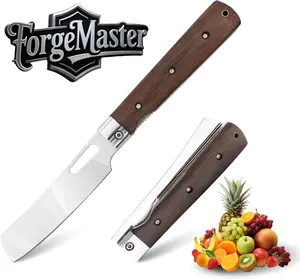 440C Stainless Steel Blade, Wood Handle, Portable Kitchen Knife for BBQ,Outdoor, Gift Box Cooking Cutting Utensils-Perfect Father's Day Gift!,FallFreshness Portable Folding Camping Knife  Stainless Steel Sod Knife