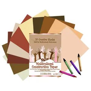 212 MAIN Multicultural Multicolor Recyclable Construction Paper Pack - 9x12 in, for DIY Scrapbooking, Hobbies Crafts, Multicolor Set, Recyclable Pack