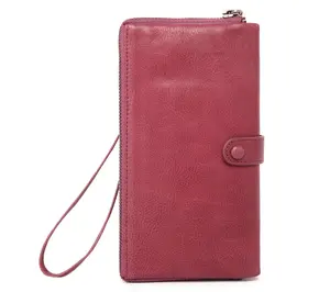 Old Trend Snapper Leather Wristlet Wallet
