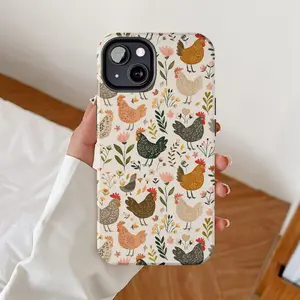 Chicken-themed phone case, farm animal iPhone cover, rural life, western farmhouse style, compatible with iPhone 17/16/15/14/13/12/11/X/XS/XS Max/XR/7P/8P, stylish protective case, the perfect holiday gift for friends, family, or yourself.