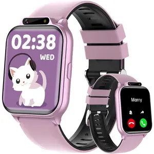 Watch for Kids, 1.85" Fitness Tracker with Heart Rate, Sleep Monitor, IP68 Waterproof Smartwatch with Video Music, Pedometer, Game, NO APP/Phone, Gift for Boys Girls.(Classic, Pink)