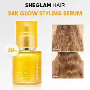 SHEGLAM HAIR 24K Glow High Shine Styling Serum -50ml/1.69 FlOz | Hair Care Daily Essential Serum | Less Frizz | Light As Air Gloss As Gold | High Temp Protection Repair Essence | All Hair Types#leave in conditioner #based hair #products #girly essentials