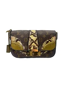 Pre-owned Louis Vuitton leather Shoulder Bags Monogram Canvas/Python/Alligator Shoulder Bag IRIS148