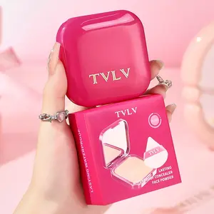 Long-Lasting Waterproof Concealer Powder Compact, Waterproof Face Powder, Sweatproof & Smudgeproof, Perfect for Daily Use, Travel-Friendly Makeup Gift Idea