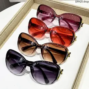 4-Pack Y2K Womens Oversized Round Tortoise Shell Eyeglasses, Lightweight Non-Prescription Frames With Pink Purple Tinted AC Lenses, Ideal For Driving Travel Daily Casual Wear