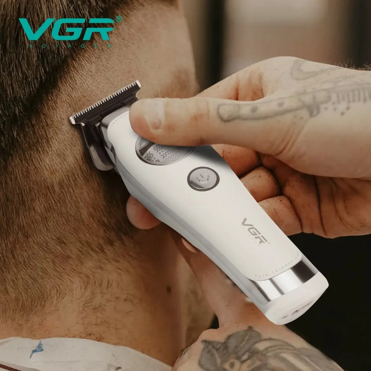 VGR Hair Trimmer Professional Adjustable Clippers Rechargeable Barber Electric Hair Cutting Machine Cordless Haircut Trimmer for Men V-880