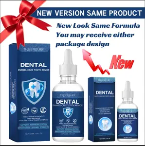 TrueRelief Original Tooth Armor Liquid Drops, An-ti Cavity Enamel Protector, Fluoride-Free, Nano Hydroxyapatite Tooth Drops, Daily Drops  Gentle Oral Care for Sensitive Teeth, Fresh Breath, Teeth Cleaner, Enamel Boost