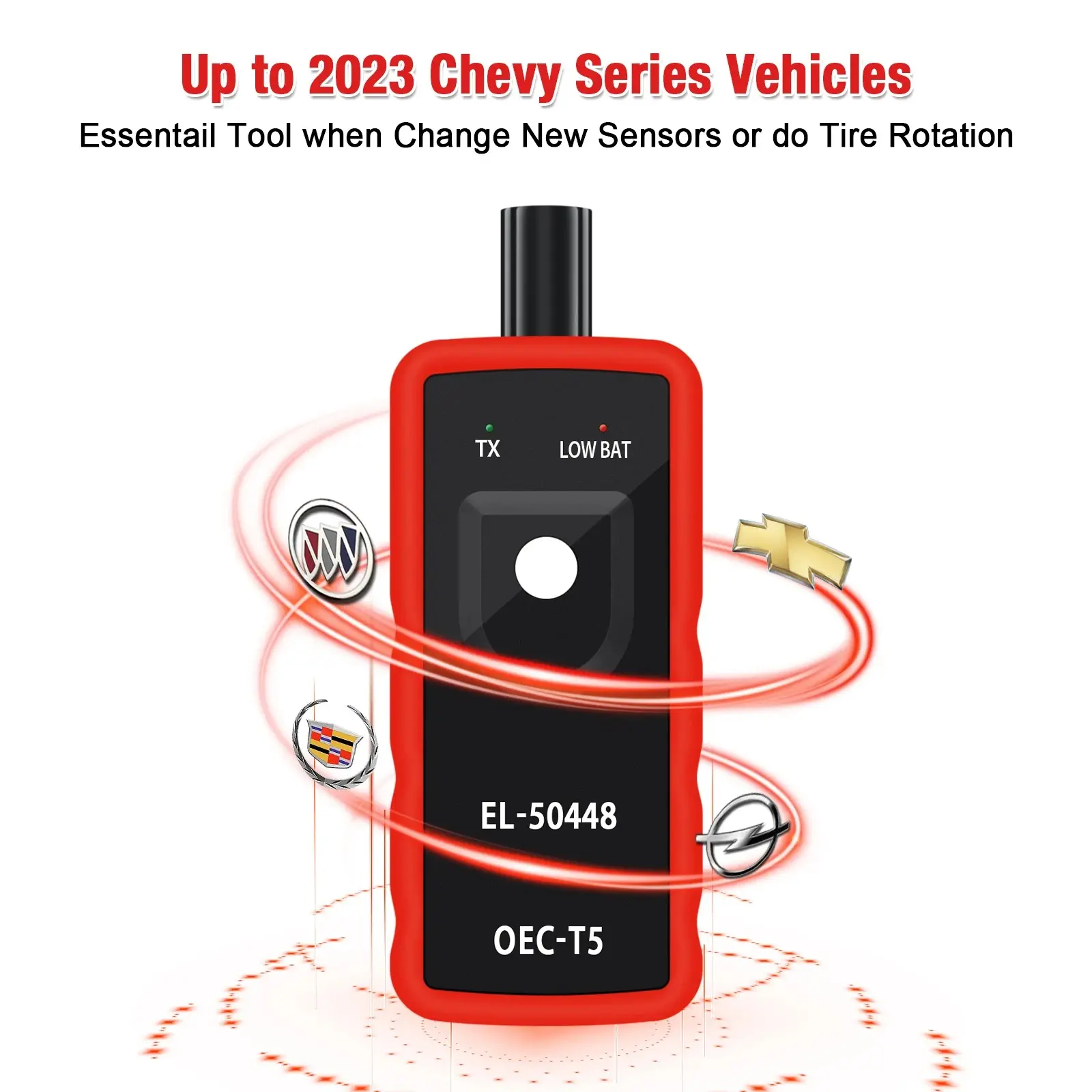Tire Pressure Resetter El-50448 Tpms Compatible with General Motors Vehicles, GMC, Buick, Essential Tool for Tire Maintenance, Easy Installation, Tpms Sensor Replacement