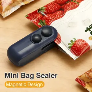 1 Count Rechargeable Mini Heat Sealer & Cutter, Mini Bag Sealer, 2-in-1 Design for Sealing and Cutting Chip Bags