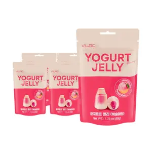 Vilac Korean Peach Flavored Probiotic Gummy Snacks - 50g x 5 Pack (Value Bundle)