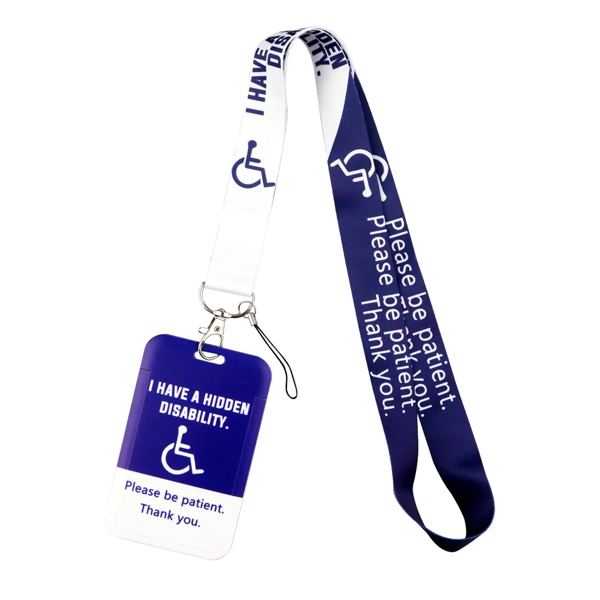 Disability Awareness Lanyard for Key Neck Strap Card Holder Keychain Card USB ID Badge Holder Key Chain Key Holder Keyring Accessories Keychain Included