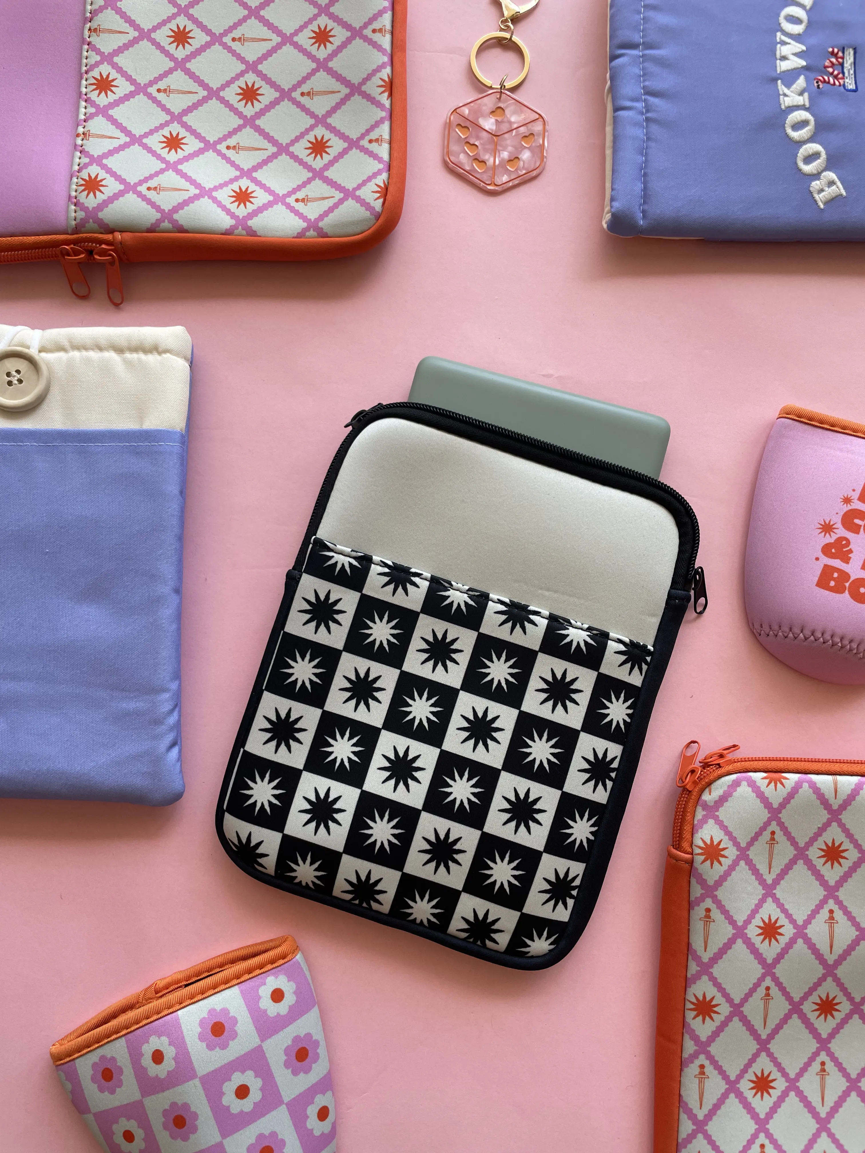 Black Star Zipper Kindle/E Reader Sleeve