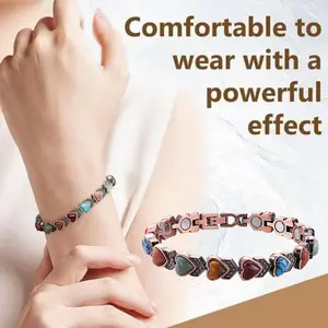 a piece ofWomen's Gaussian magnetic bracelet retro creative magnetic bracelet embedded The magnet inside the bracelet, close to Your wrist is a natural and unique gemstone, a ladies' gift