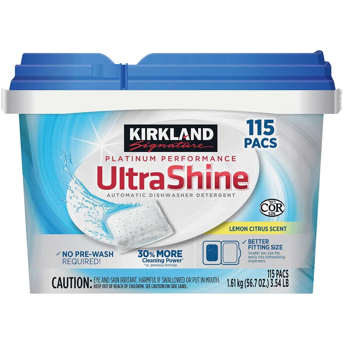 Kirkland Dishwasher Ultrashine Detergent 115 Pieces